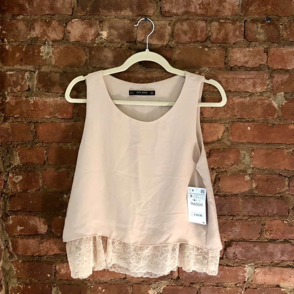Zara cream blouse
